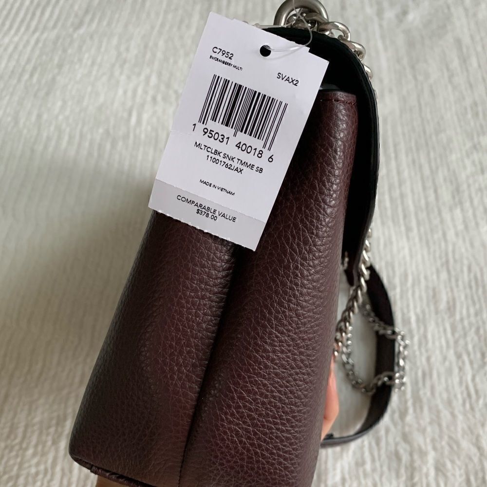 New Coach Leather Shoulder & Crossbody Bag In Colorblock - Picture 16 of 16